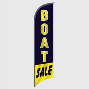 Boat Sale Blue with Yellow Feather Flag