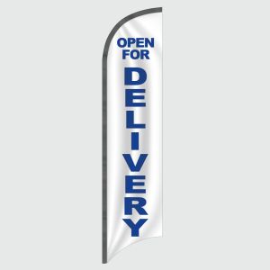 Open for Delivery Feather Flag
