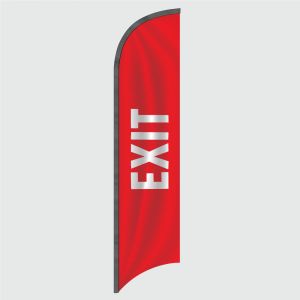 Exit Red Feather Flag