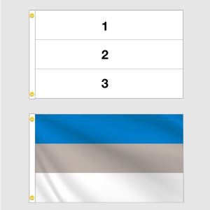 Custom 3-Color Stripes Horizontal Flag