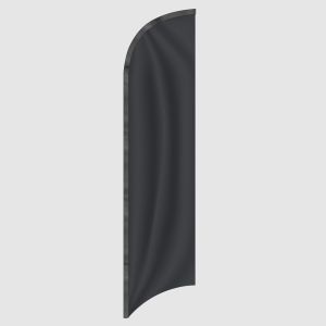 Black Solid Color Feather Flag