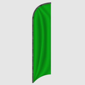 Green Solid Color Feather Flag