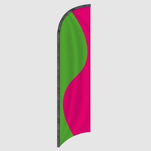 Lime and Pink Feather Flag
