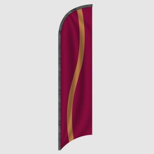 Burgundy and Gold Feather Flag