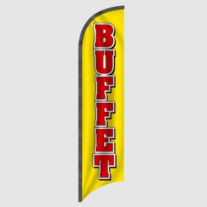 Buffet Food Feather Flag