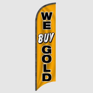 YELLOW FEATHER FLAGS BANNER SIGN SAME DAY SHIP CASH  FOR GOLD 
