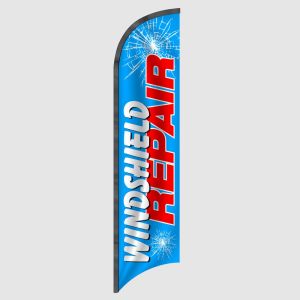 Windshield Repair Feather Flag