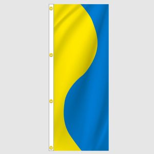 Yellow, Ocean Blue Vertical Flag