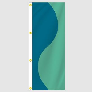 Turquoise, Aqua Vertical Flag