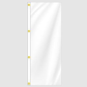 White Solid Color Vertical Flag