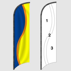 Custom 3-Panel Feather Flag