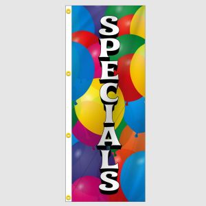 Specials Colorful Balloons Vertical Flag