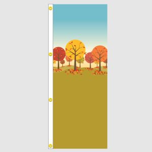 Autumn Trees Vertical Flag