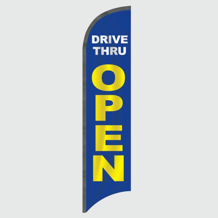Open Drive Thru Feather Flag