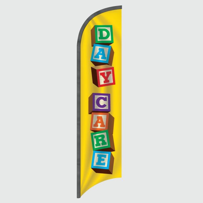 Day Care Yellow Feather Flag