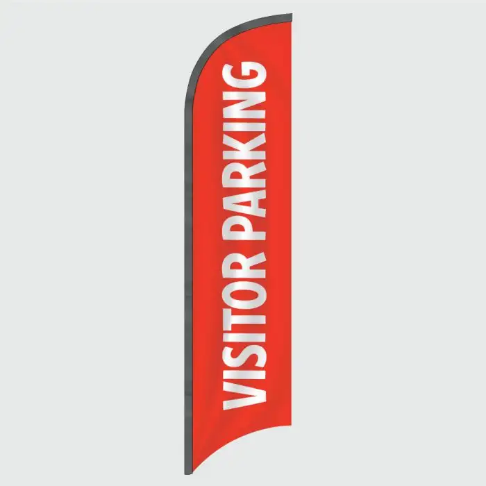 Visitor Parking Orange Feather Flag