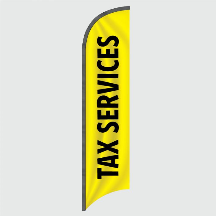Tax Services Yellow Feather Flag