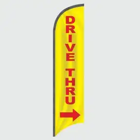 Drive Thru with Arrow Feather Flag
