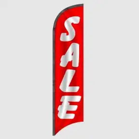 Sale White on Red Feather Flag