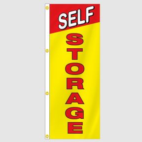 SOLD OUT - Self Storage Red on Yellow Vertical Flag