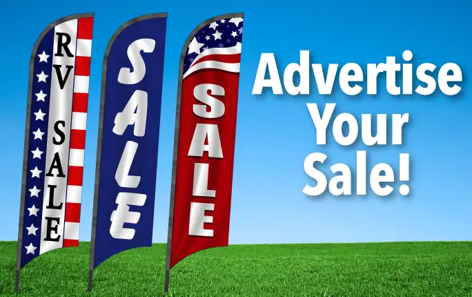 Advertise your Sale with Feather Flags!