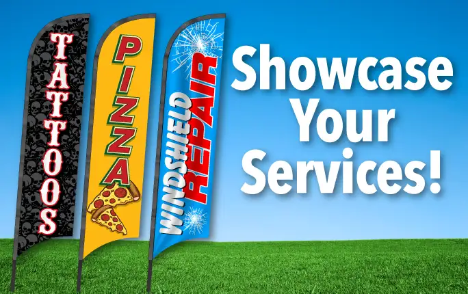 Showcase your Services with Feather Flags!